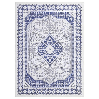 Garvee Washable Area Rugs,Ultra-Thin Vintage Moroccan Soft Carpet,Stain Resistant No Slip Large Area Rug