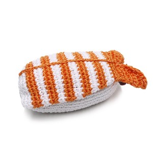 Dogo Pet Fashions PAWer Cotton Crochet Squeaky Toy - Shrimp Sushi - 1 of 4
