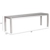 Zuo Metropolitan Double Bench Gray & Silver - 3 of 4