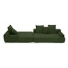GDFStudio Tyler Modern 110" Velvet Compressed Foam Floor L-Shape Sectional Sofa - 4 of 4