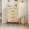 Freestanding 46.6" Tall Drawer Dresser with Storage, Wooden Closet Storage Chest for Living Room, Bedroom, Entryway - 3 of 4