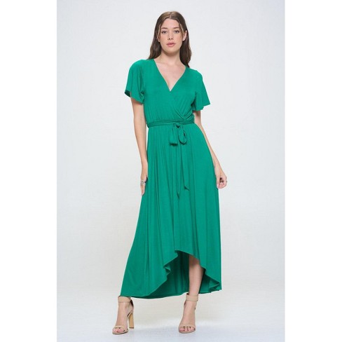 Kelly green 2025 wrap dress