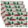 Saro Lifestyle Christmas Truck Placemats (Set of 4) - 3 of 4