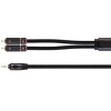 Monoprice 3.5mm to 2-Male RCA Adapter Cable - 3 Feet - Black | Gold Plated Connectors, Double Shielded With Copper Braiding - Onix Series - image 2 of 4