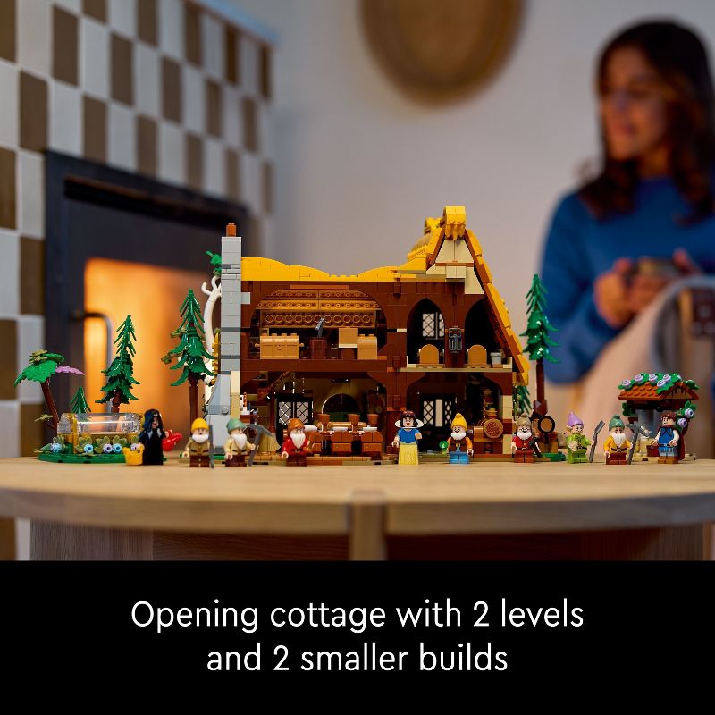 LEGO Disney Snow White and the Seven Dwarfs&#39; Cottage Build and Display Set 43242, 4 of 9