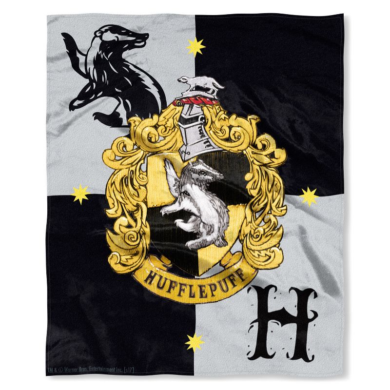 Harry Potter House Crests Silk Touch Throw 50" x 60"- Choose From All 4 Houses, 2 of 5