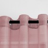 Home Mart Goods Rose Pink Sheer Window Grommet Curtain Set 84" Inches Long ( 2 Panels) - 4 of 4