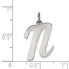 Black Bow Jewelry Sterling Silver Madison Collection LG Classic Script Initial N Pendant - 4 of 4