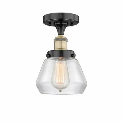 Fulton - 1 Light Semi-Flush Mount In Industrial Style-8.25 Inches Tall and 6.5 Inches Wide