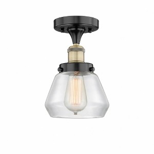 Fulton - 1 Light Semi-Flush Mount In Industrial Style-8.25 Inches Tall and 6.5 Inches Wide - 1 of 1