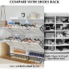Whizmax 4-Drawer Shoe Cabinet, Freestanding Entryway Organizer with Flip-Up Doors, Metal Legs, Narrow Shoe Rack for Dry/Wet Separation Storage - 4 of 4