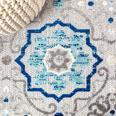 Mediterranean Medallion Easy-Care Synthetic Area Rug