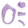 Unique Bargains Women's Button Stripe Elastic Headwrap 1 Pc - 3 of 4