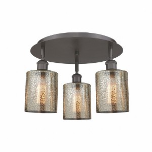 Cobbleskill - 3 Light Flush Mount In Art Deco Style-9.63 Inches Tall and 17.75 Inches Wide - 1 of 1