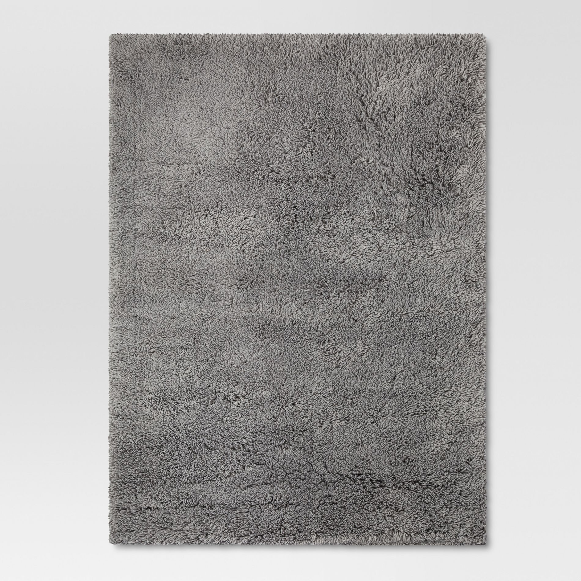 4'x5'6" Washable Plush Shag Accent Rug Gray - Room Essentials™