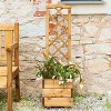 Scalloped Top Planter Box with Diamond Trellis – FSC-Certified Timber, Eco-Friendly, Includes Liner - 3 of 4