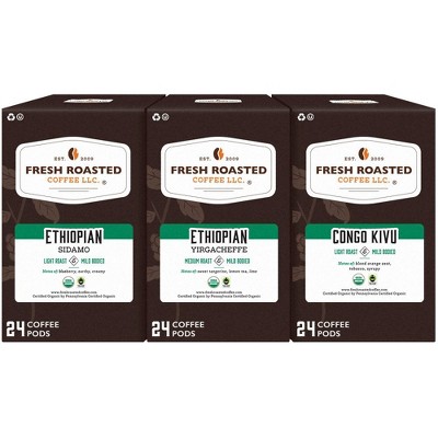 Fresh Roasted Coffee - Organic African Coffee Variety Pack - 72CT Single Serve Pods