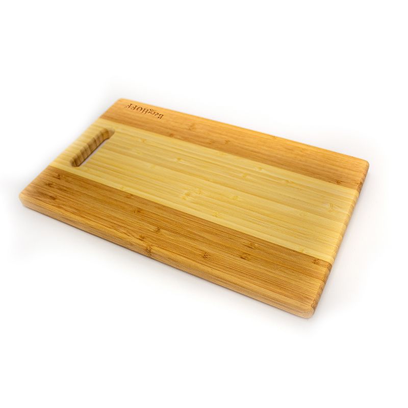 BergHOFF Bamboo Rectangle Cutting Board, Two-tone with Handle, 14.2"x8.7"x0.7", 2 of 4