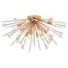 LLHZSY 12-Light 30 1/2" Dandelion Firework Crystal Flush Mount Ceiling Lights Fixture-Gold - 3 of 4