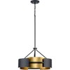 Progress Lighting Lowery 3-Light Semi-Flush Mount Ceiling Light, Textured Black/Distressed Gold, Rectangular Shields - 2 of 2