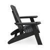 Black Adirondack Chair ¨C Sturdy HDPE Poly Lumber for Poolside, Patio, and Garden Relaxation - 3 of 4