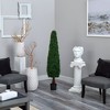 Nearly Natural 5-ft Boxwood Topiary Artificial Tree UV Resistant (Indoor/Outdoor) - 4 of 4