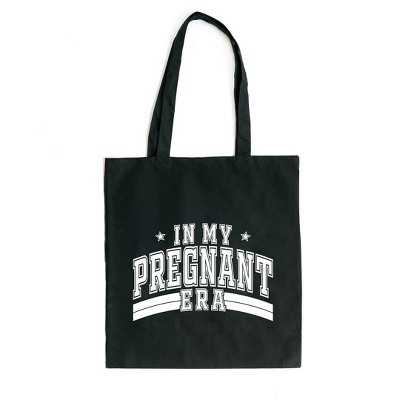 City Creek Prints In My Pregnant Era Canvas Tote Bag - 15x16 - Black