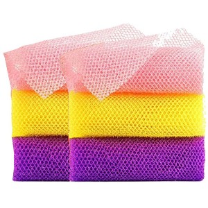 Maison Products 3 Pieces African Bath Sponge African Net Long Net Bath Sponge Exfoliating Shower Body Scrubber Back Scrubber Skin Smoother - 1 of 4