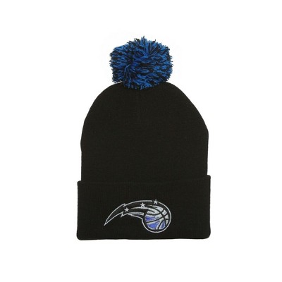 NBA Knit Beanie - Orlando Magic, Black, Cuffed with Pom
