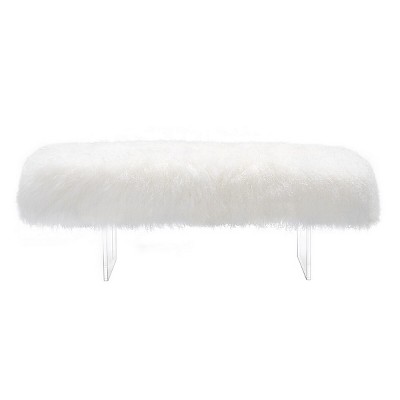 Lilliana Sheepskin Bench  - Safavieh