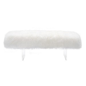 Lilliana Sheepskin Bench  - Safavieh - 1 of 4