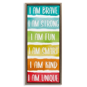 Stupell Industries Fun Inspirational Rainbow Phrases, 11" x 25" - 1 of 4