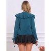 Jess by Meiko Women's Lightweight Flouncy Tie Cardigan - 4 of 4
