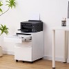 Filing Cabinets, 3 Drawer Mobile File Cabinet with Lock & Anti-Tip Wheel,Under Desk Metal Filing Cabinets for Home Office (Un-Assembled) - 2 of 4