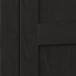 black exterior + wood interior