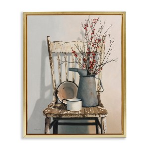 Stupell Industries Vintage Rustic Still Life Floating Frame Canvas Art - 1 of 4