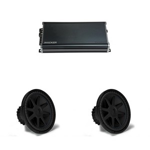 Kicker (2) 44CVX154 CompVX 15" Sub, Dual 4-Ohm & 46CXA18001 Amplifier - 1 of 4