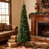 Racxily 7.5ft Slim Pencil Christmas Tree, Realistic Pine Needles for Holiday Decor - 3 of 4