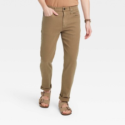 Men's Regular Fit Straight Cargo Pants - Goodfellow & Co™ Brown 40x30 :  Target