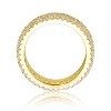 Guili Gold-Plated Baguette CZ Wide Band Ring, a bold and dazzling piece blending elegance with modern charm. Available in Sizes 6, 7, and 8. - 2 of 3