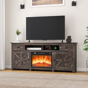 Fireplace TV Stand for TVs up to 80 Inches, Entertainment Center with Storage Drawers & Cabinets for Living Room - 1 of 4