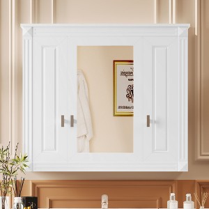 Kumasinova Bathroom Wall Cabinet with Mirror,Wall Mounted Medicine Cabinet with 4 Shelves,Mirrored Door Over Toilet Storage Cabinet for Bathroom - 1 of 4
