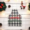 Unique Bargains Christmas Aprons Linen Black Beige Red Green 21.65"x26.77" 1 Pc - 2 of 4