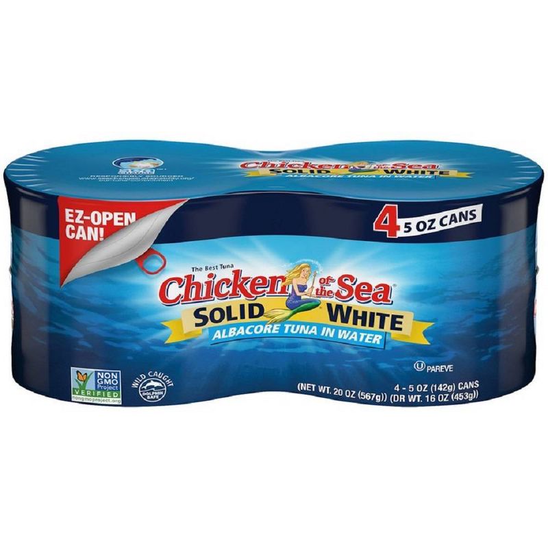 Chicken of the Sea Solid White Albacore Tuna in Water - 5oz/4ct, 1 of 7