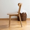 Mshliw Farmhouse Solid Oak Wood Dining Chairs Set of 2, Natural Wooden Side Chairs with Curved Backrest for Dining Room & Kitchen - 4 of 4