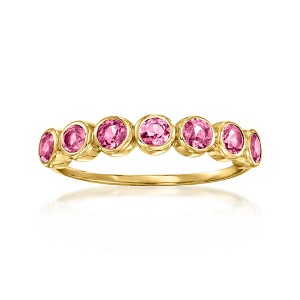 RS Pure by Ross-Simons 0.40 ct. t.w. Bezel-Set Pink Tourmaline Ring in 14kt Yellow Gold - 1 of 4