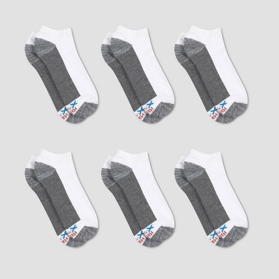 Hanes Premium Men's X-temp Ultra Cushion Low Cut Socks 6pk - White : Target