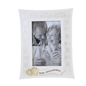 Home Decor 8.5" 50Th Anniversary Photo Frame Celebrate Marriage Wedding Love  -  Single Image Frames - 1 of 3