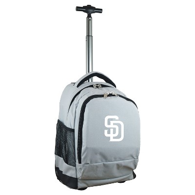 MLB San Diego Padres Premium Wheeled Backpack - Gray