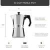 JoyJolt Italian Moka Pot 6 Cup Stovetop Espresso Maker Aluminum Coffee Percolator Coffee Pot - Orange - 3 of 4